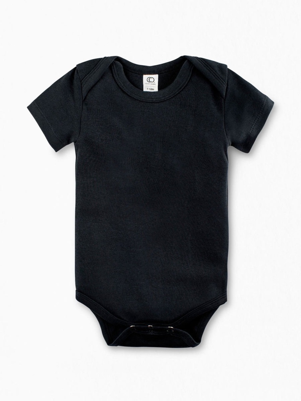 NWT Colored Organics Black Short-Sleeve Baby Onesie 12-18M